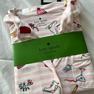 Kate Spade Pink Striped Pajama Set
